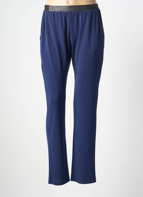 Pantalon droit taille élastique bleu JUMFIL femme