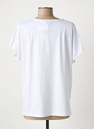 T-shirt imprimé fantaisie manches courtes blanc QUATTRO femme