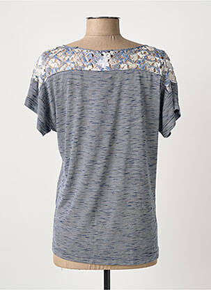 T-shirt coupe droite manches courtes bleu QUATTRO femme