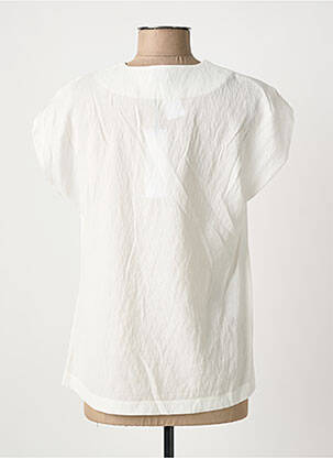 Top imprimé fantaisie manches courtes blanc QUATTRO femme