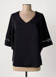 Blouse manches 3/4 manches 3/4 noir QUATTRO femme