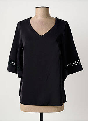 Blouse manches 3/4 manches 3/4 noir QUATTRO femme