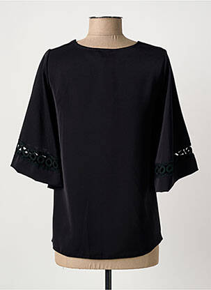 Blouse manches 3/4 manches 3/4 noir QUATTRO femme