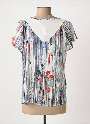 Top stretch manches courtes bleu QUATTRO femme