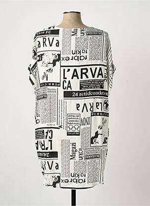 Tunique manches courtes col v blanc QUATTRO femme