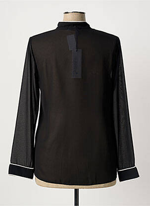 Blouse col rond manches longues noir QUATTRO femme