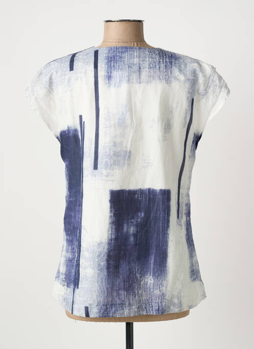 Top imprimé fantaisie manches courtes blanc QUATTRO femme