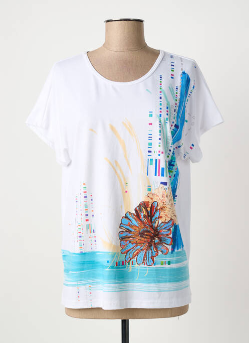 T-shirt imprimé fantaisie manches courtes blanc QUATTRO femme