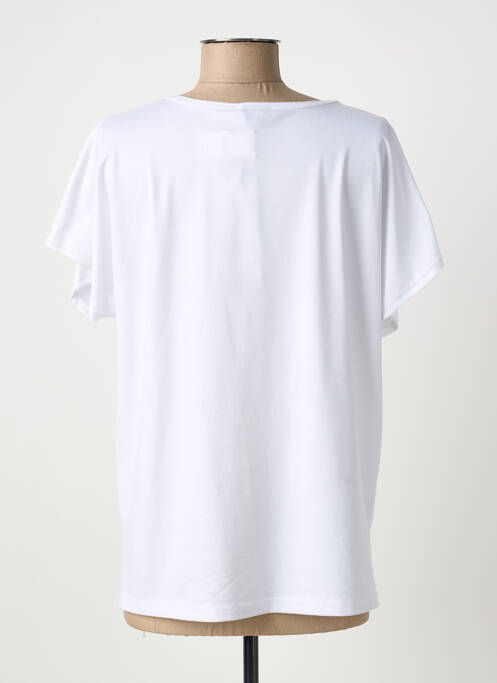 T-shirt imprimé fantaisie manches courtes blanc QUATTRO femme