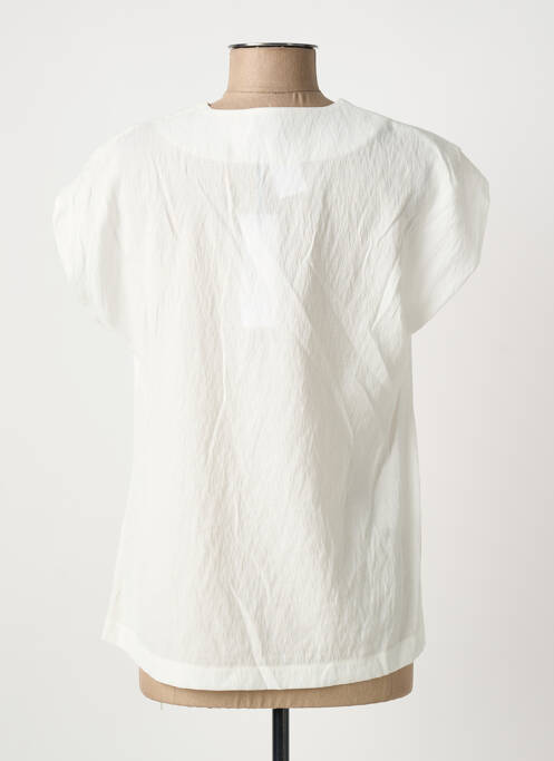 Top imprimé fantaisie manches courtes blanc QUATTRO femme