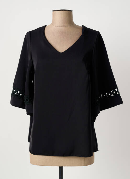 Blouse manches 3/4 manches 3/4 noir QUATTRO femme