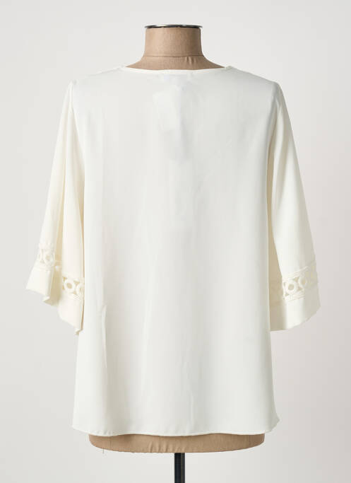 Blouse manches 3/4 manches 3/4 blanc QUATTRO femme
