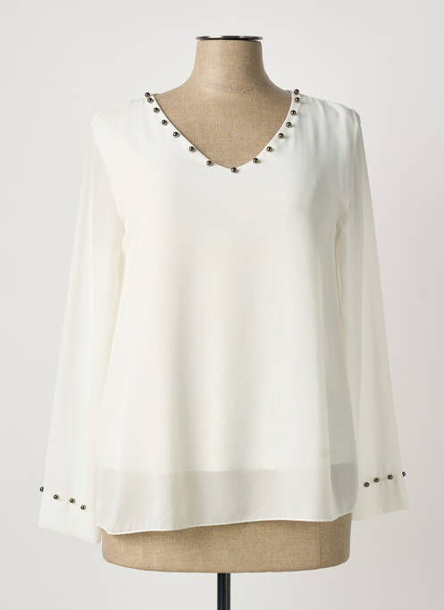 Blouse manches longues manches longues blanc QUATTRO femme