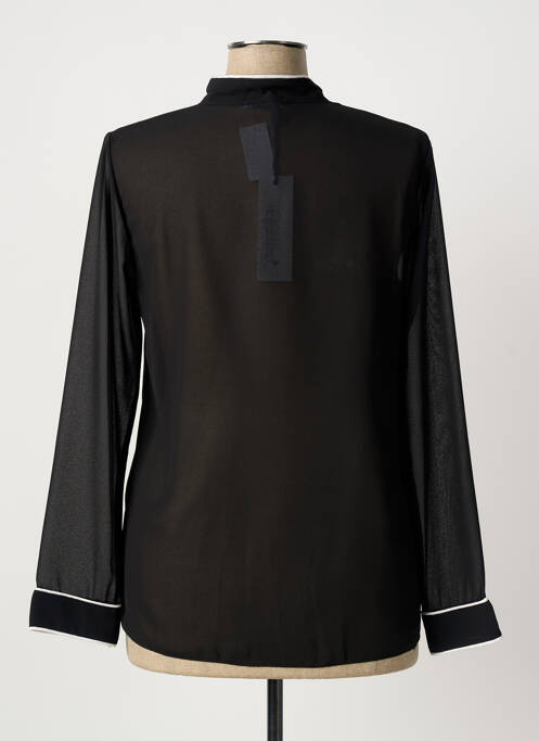 Blouse col rond manches longues noir QUATTRO femme