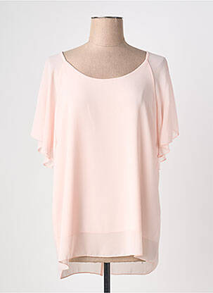 Blouse manches courtes manches courtes rose clair QUATTRO femme