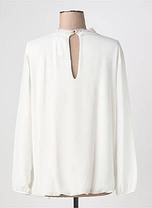 Blouse légère et transparente manches longues blanc QUATTRO femme