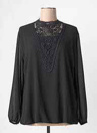 Blouse légère et transparente manches longues noir QUATTRO femme