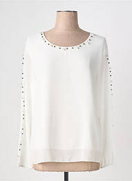 Blouse légère et transparente manches longues blanc QUATTRO femme