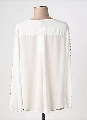 Blouse légère et transparente manches longues blanc QUATTRO femme