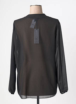 Blouse légère et transparente manches longues noir QUATTRO femme