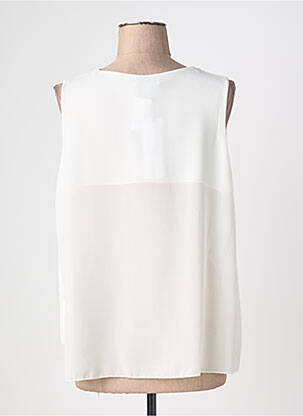 Top tissage crêpe sans manche blanc QUATTRO femme
