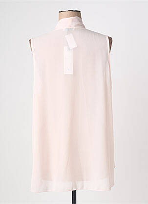 Top tissage crêpe sans manche rose QUATTRO femme