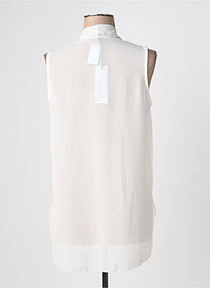 Top coupe fluide sans manche blanc QUATTRO femme