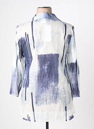 Chemisier coupe cintrée manches 3/4 bleu QUATTRO femme