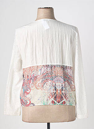 Chemisier imprimé fleurs manches longues beige QUATTRO femme