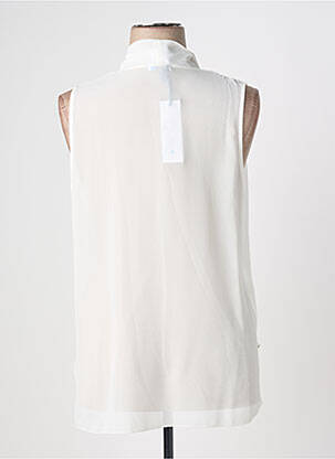 Top coupe fluide sans manche blanc QUATTRO femme