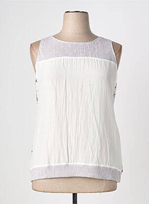 Top sans manche sans manche blanc QUATTRO femme