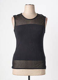 Top tissage jersey sans manche noir QUATTRO femme