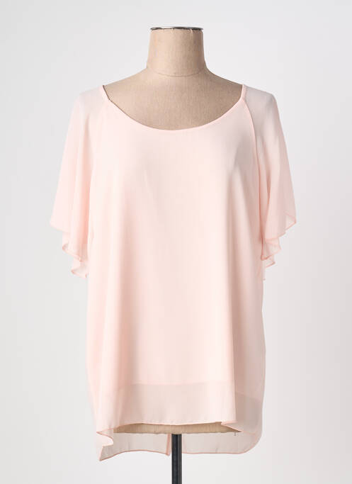 Blouse manches courtes manches courtes rose clair QUATTRO femme