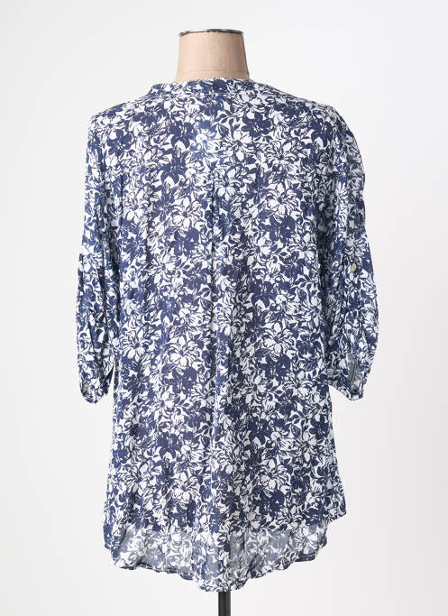Tunique manches longues fermeture boutonnée sur le devant bleu QUATTRO femme