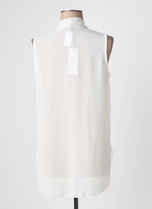 Top coupe fluide sans manche blanc QUATTRO femme