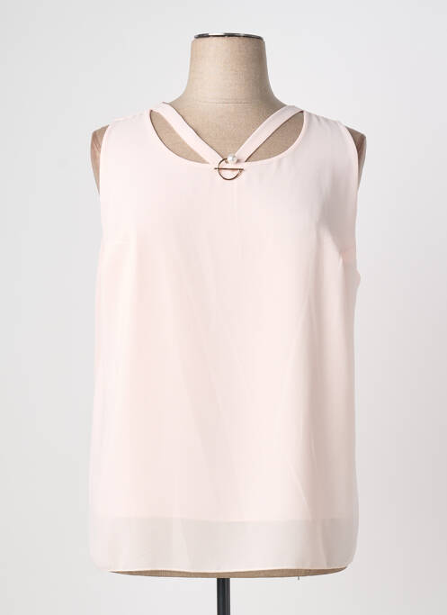 Top coupe fluide sans manche rose QUATTRO femme