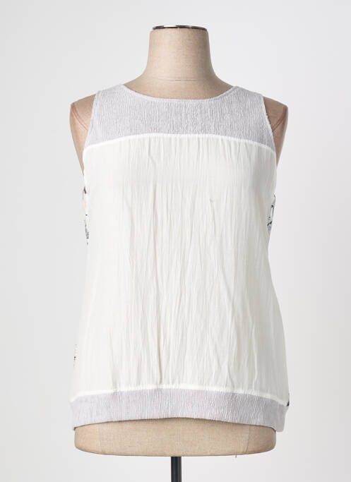 Top sans manche sans manche blanc QUATTRO femme