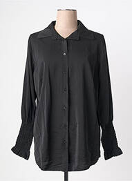 Chemisier coupe droite manches longues noir QUATTRO femme