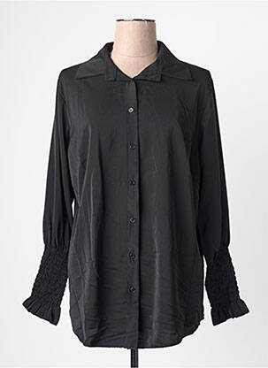 Chemisier coupe droite manches longues noir QUATTRO femme