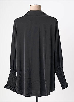 Chemisier coupe droite manches longues noir QUATTRO femme