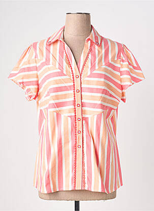 Chemisier manches courtes manches courtes orange QUATTRO femme