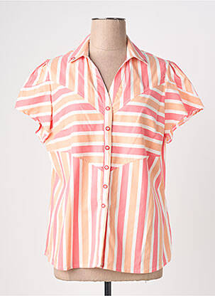 Chemisier manches courtes manches courtes orange QUATTRO femme