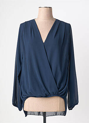 Blouse manches longues manches longues bleu QUATTRO femme