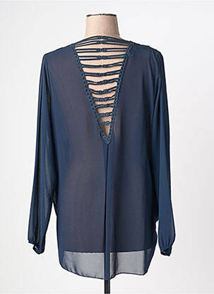 Blouse manches longues manches longues bleu QUATTRO femme