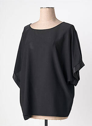 Blouse manches courtes manches courtes noir QUATTRO femme