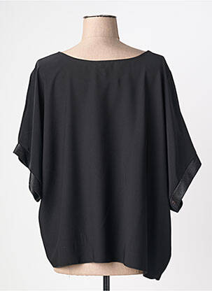 Blouse manches courtes manches courtes noir QUATTRO femme