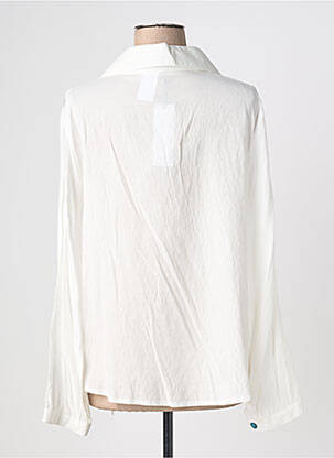 Chemisier coupe cintrée manches longues blanc QUATTRO femme