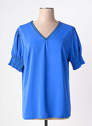 Top manches courtes manches courtes bleu QUATTRO femme