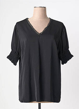Top manches courtes manches courtes noir QUATTRO femme