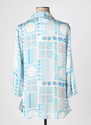 Chemisier tissage crêpe manches 3/4 bleu QUATTRO femme